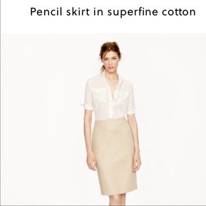 JCrew Superfine Pencil Skirt Soft Gray